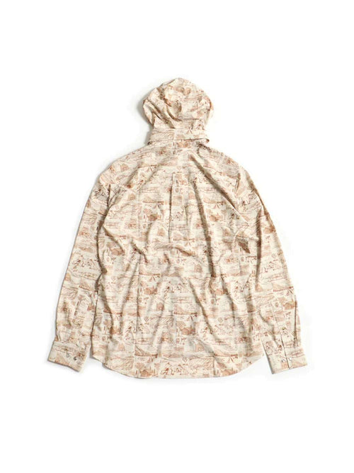 TRIPLE CROWN BUTTON DOWN LONG SLEEVE REMOVABLE HOOD #TRAIL MADNESS BROWN [TC’BDR-LS2]｜Jolly Gear