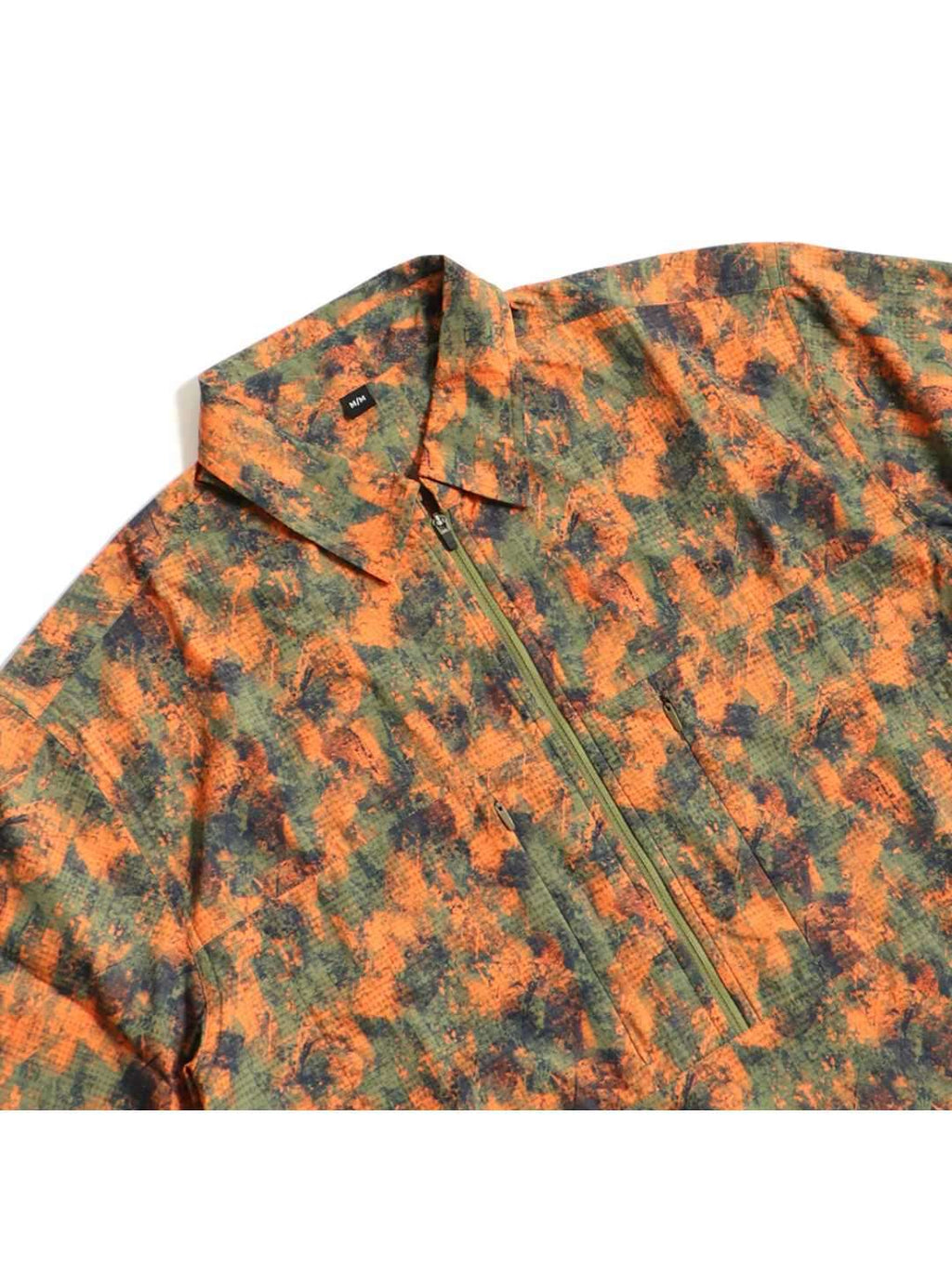 TRIPLE CROWN ZIP DOWN SHORT SLEEVE #ABSTRACT ORANGE CAMO [TC’BD-USS]｜Jolly Gear