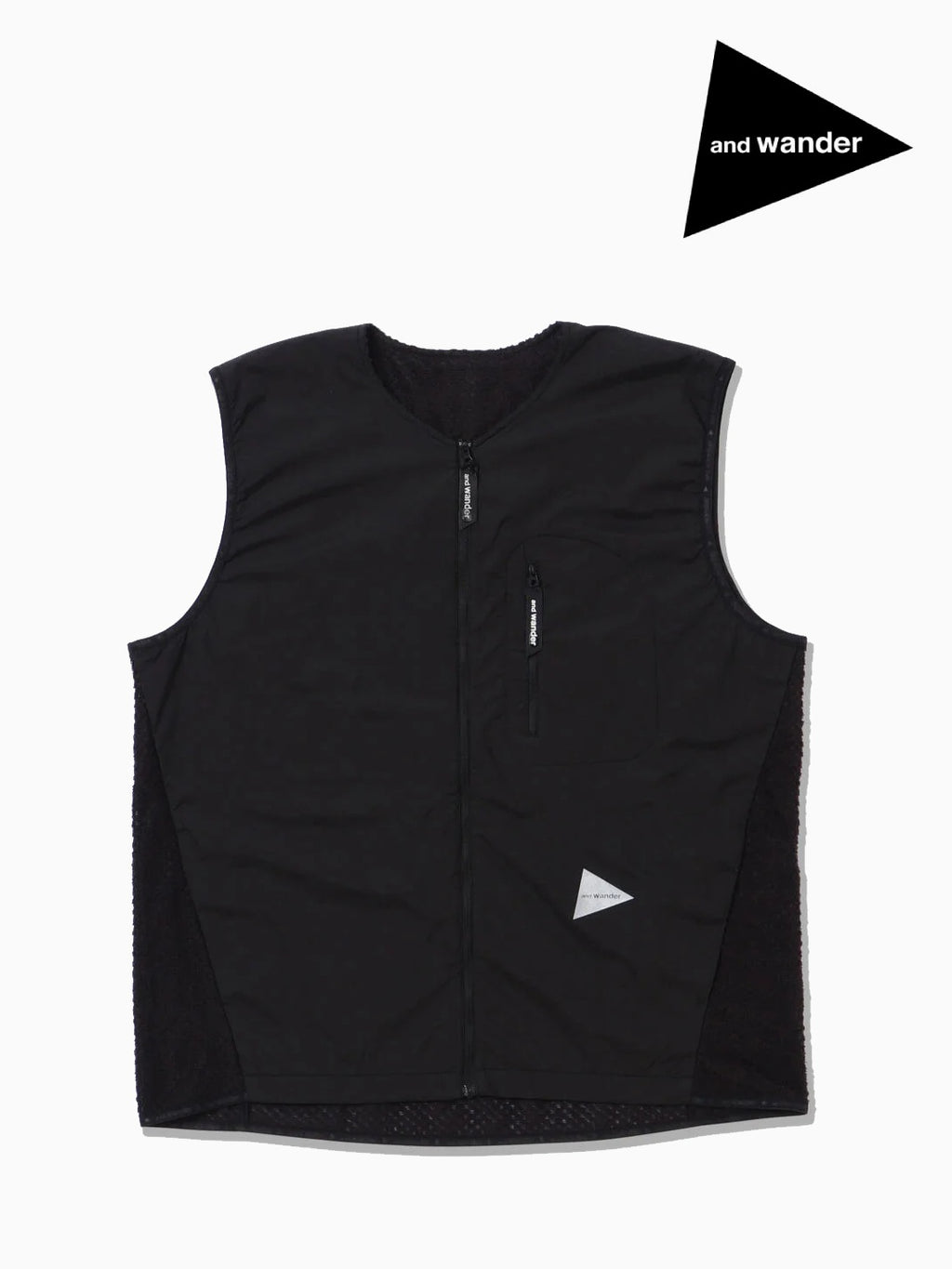 【Women】air fleece vest #Black [6241020]｜and wander