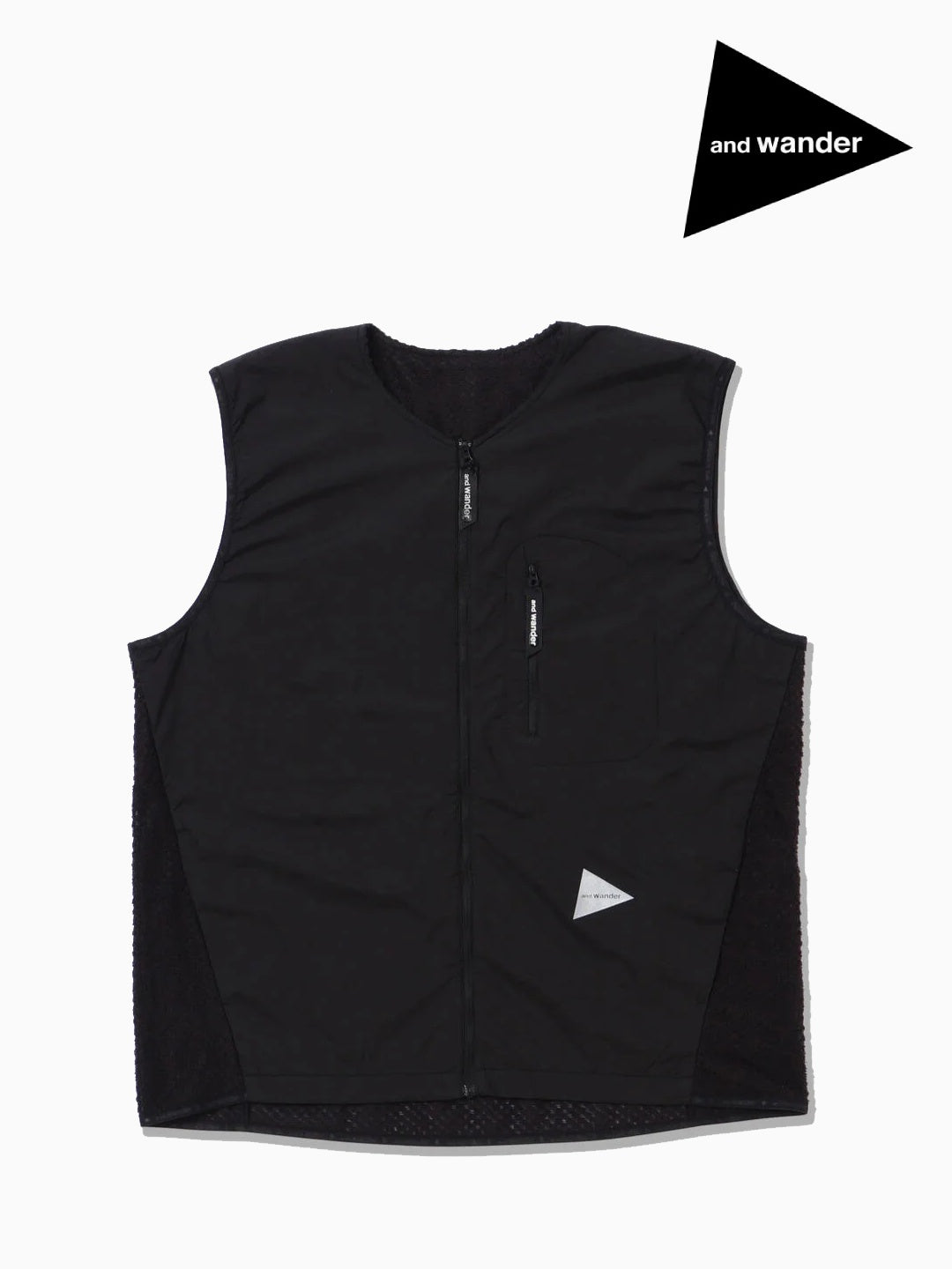 【Women】air fleece vest #Black [6241020]｜and wander