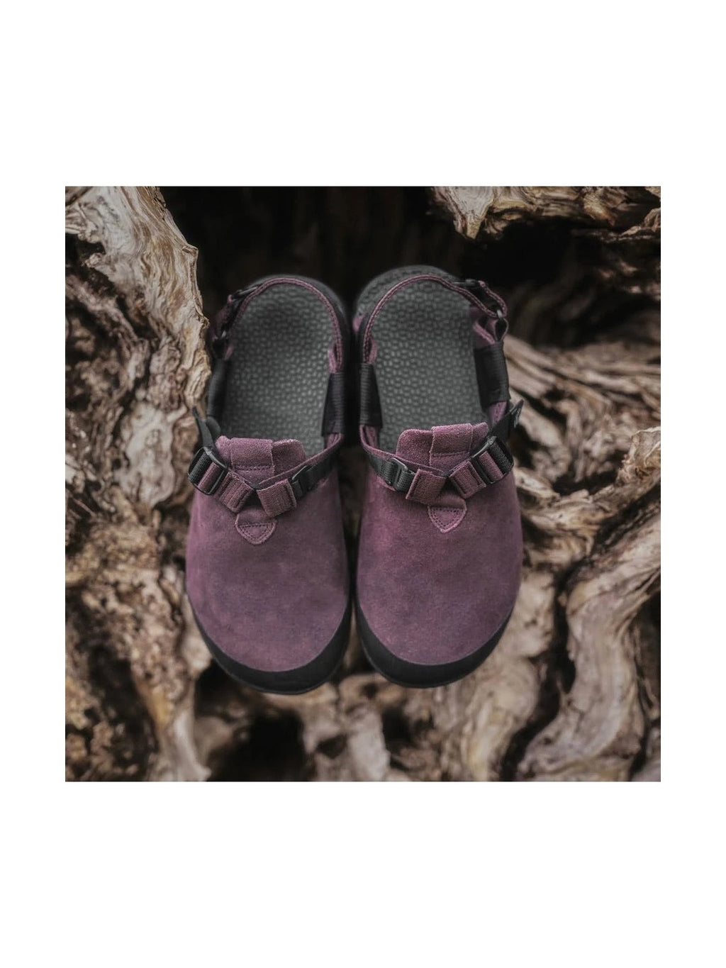Mountain Clog Suede Leather #Deep Plum Upper / Deep Plum Webbing [MC-DPS-0506]｜BEDROCK SANDALS