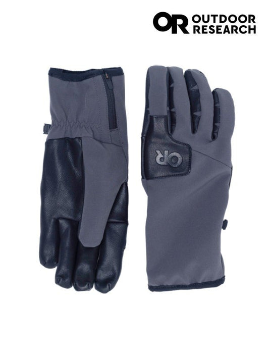 Men's Stormtracker Sensor Windbloc Gloves #Storm/Black [322187]｜OUTDOOR RESEARCH