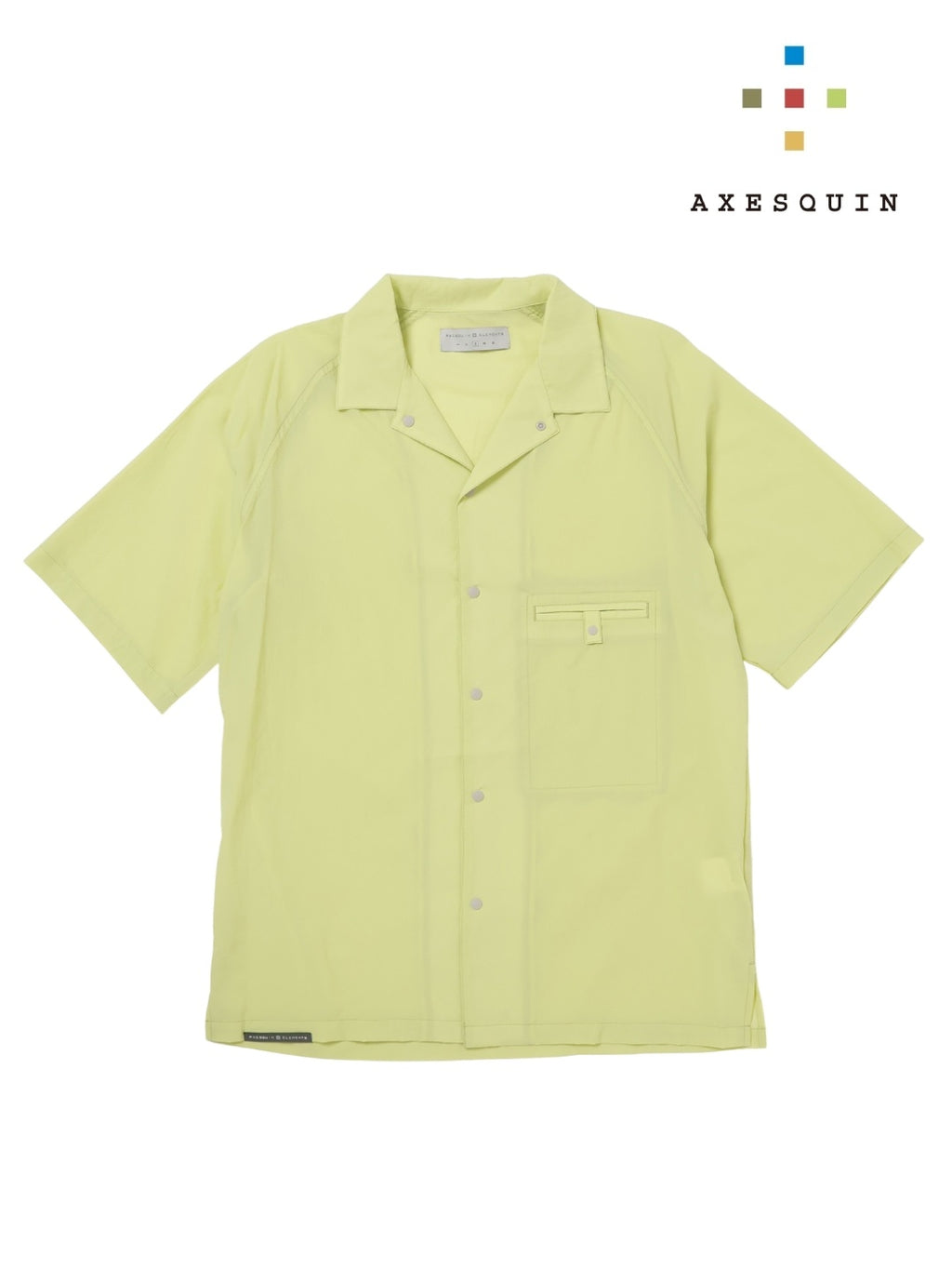 軽くて涼しい半袖シャツ #ワカメイロ [21102]｜AXESQUIN
