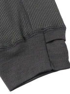 MERINO WAFFLE LONG T-SHIRTS #BLACK [PS232018]｜PAPERSKY WEAR