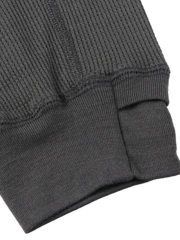 MERINO WAFFLE LONG T-SHIRTS #BLACK [PS232018]｜PAPERSKY WEAR