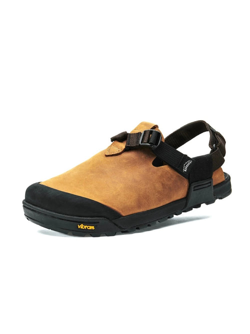 Mountain Clog Nubuck Leather #Brown Upper / Brown Webbing [MC-BRN-0506]｜BEDROCK SANDALS