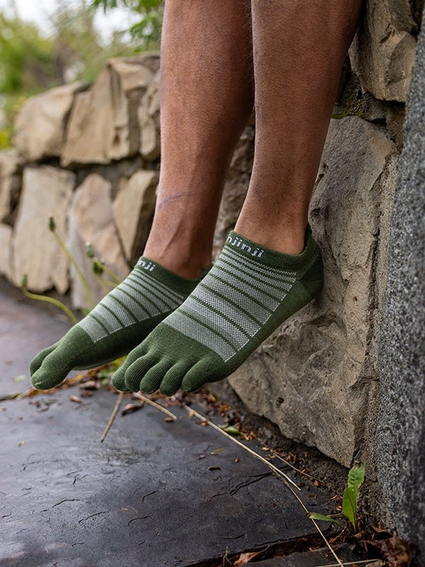 ラン ライトウェイト ノーショウ ウール #フォレスト [261610]｜injinji