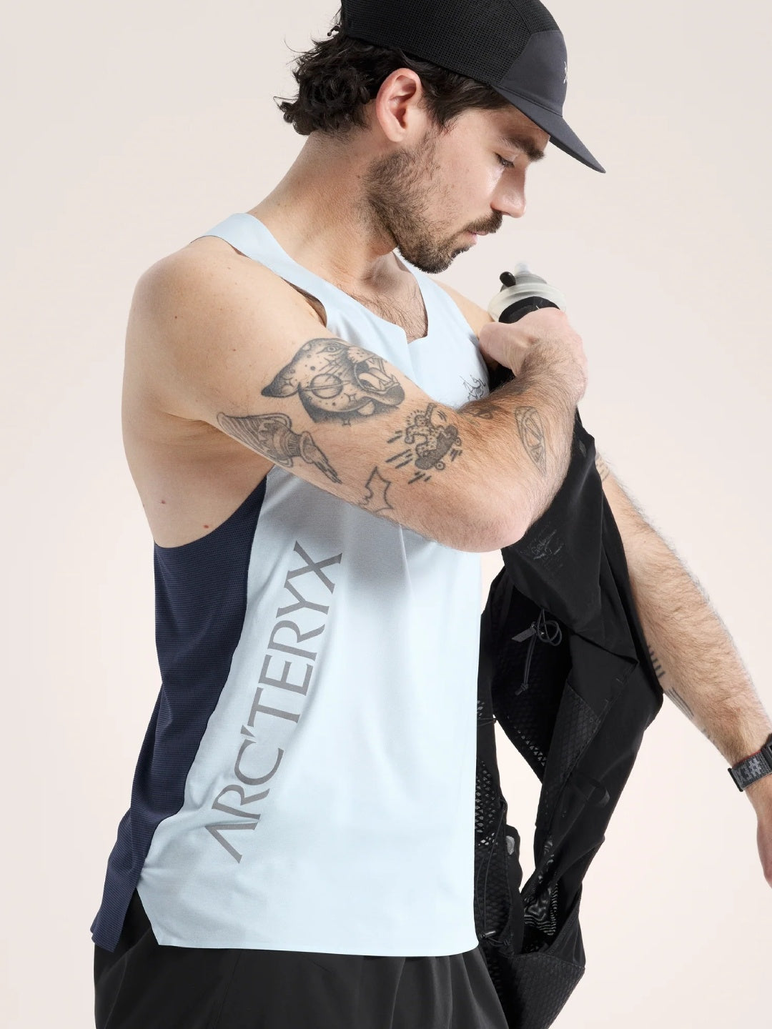 Norvan Downword Logo Tank #Alpine Blue / Dk Strat [X00001034402]｜ARC'TERYX