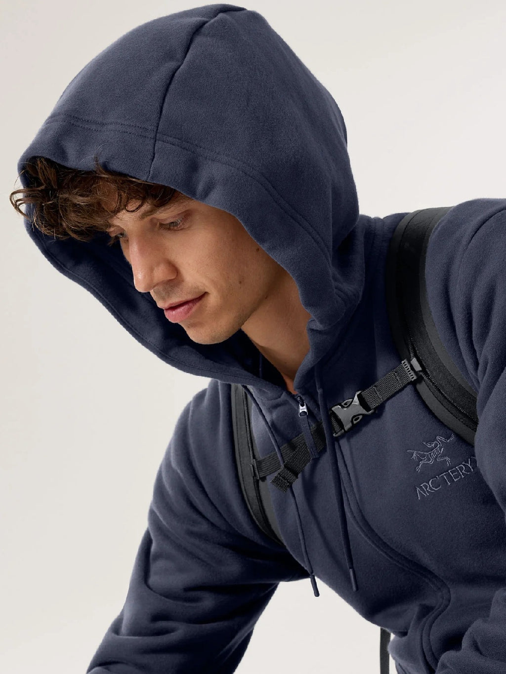 Emblem Fleece Full-Zip Hoody M #Black Sapphire [X00000992901]｜ARC'TERYX