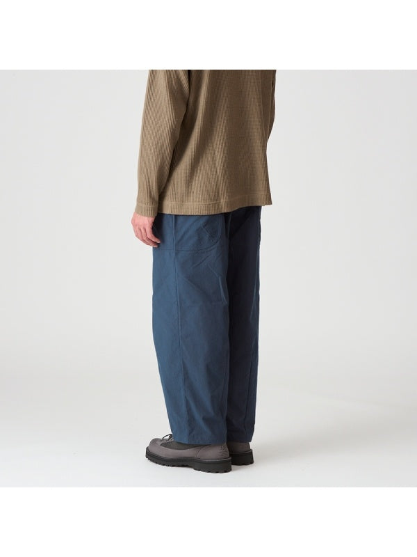 ヴィンテージナイロンのカーブパンツ #アオニビ [022040]｜AXESQUIN