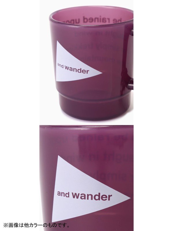 and wander logo PP mug #off white [4987701]｜and wander
