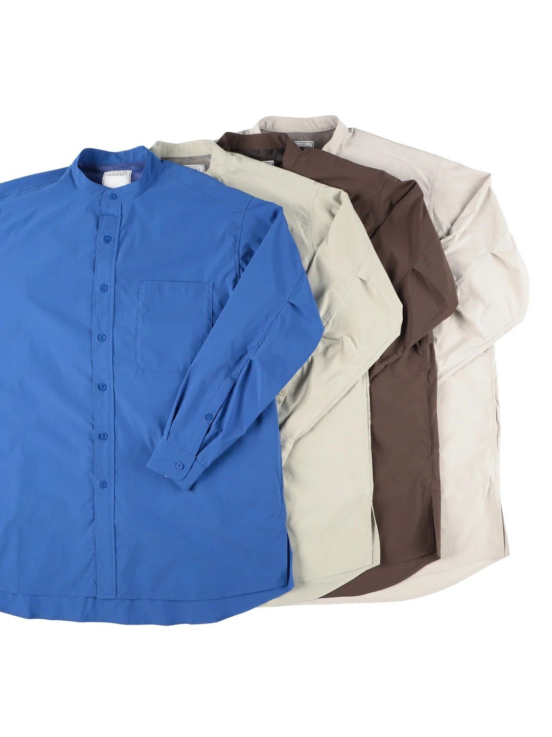 RELAX CAVE TYPEWRITER LONG BIG SHIRT #LIGHT BEIGE [PS232016]｜PAPERSKY WEAR