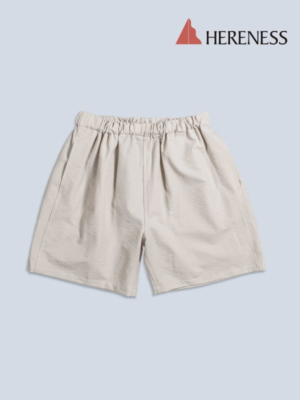 Outdoor Seersucker Shorts #BEIGE [HU-20007]｜HERENESS