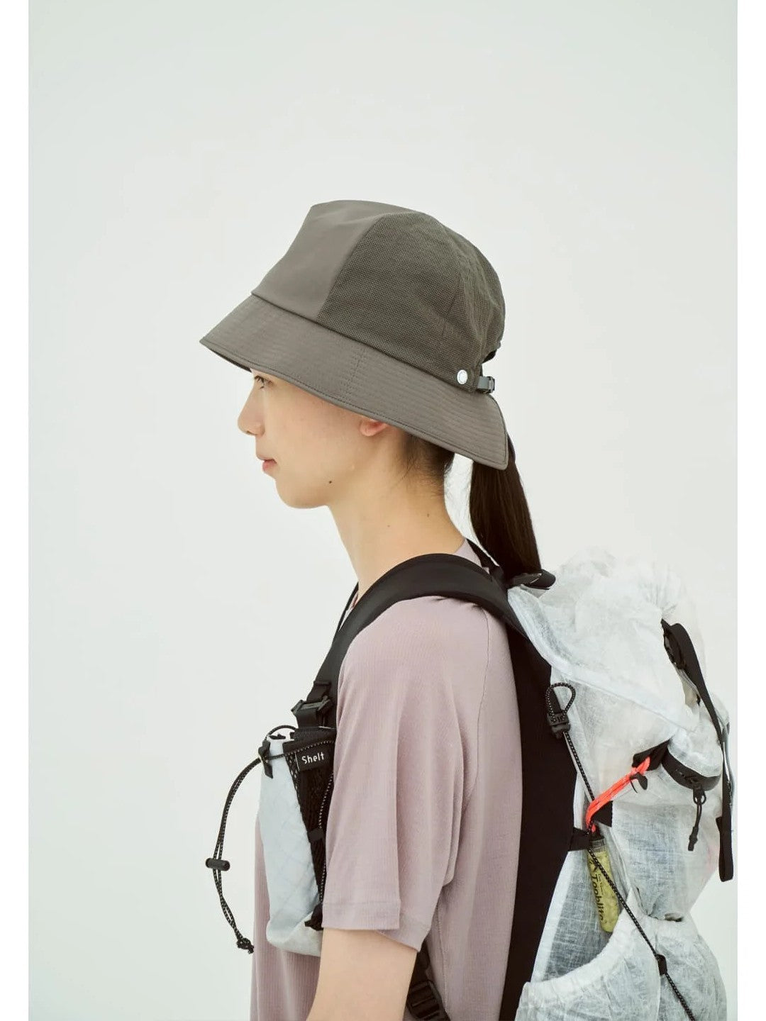 Crevice Mesh Hat #Grey [HL-1118]｜halo commodity