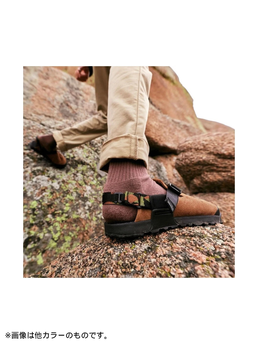 Mountain Clog Suede Leather #Sagebrush / Gray Upper - Charcoal Webbing [MC-SBG-0506]｜BEDROCK SANDALS
