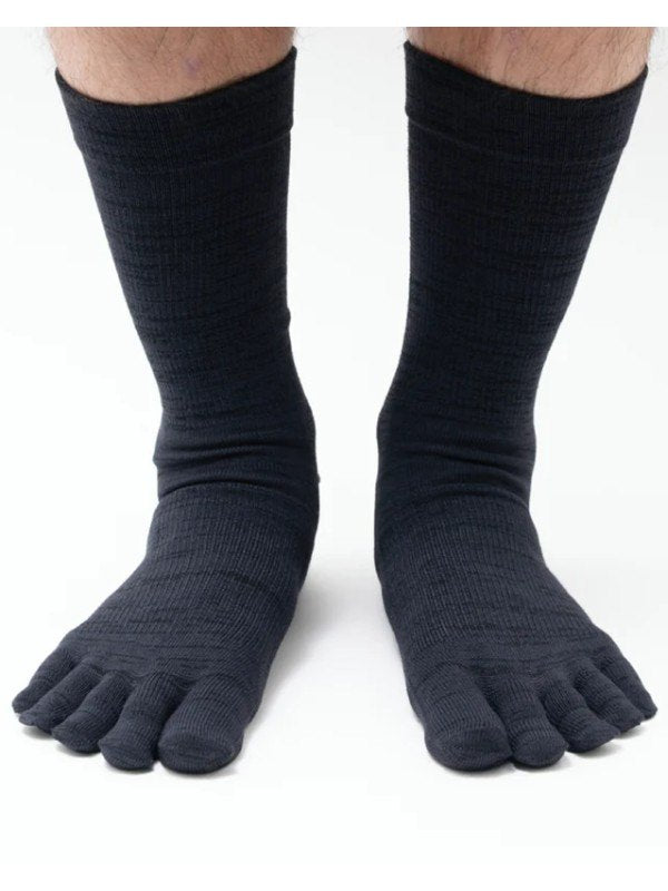 Toe Socks Crew Axio Wool #Black [YUB233-032025-BLK]｜YUBI SOCKS