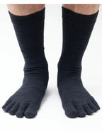 Toe Socks Crew Axio Wool #Black [YUB233-032025-BLK]｜YUBI SOCKS