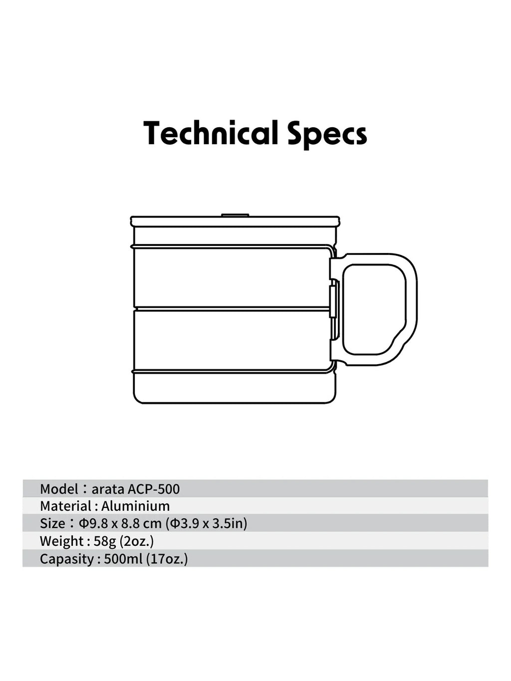 ACP-500（メッシュポーチ無し）｜arata