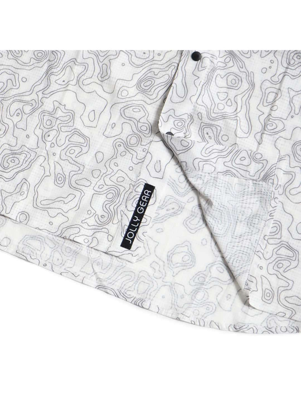 TRIPLE CROWN BUTTON DOWN LONG SLEEVE #WHITE AND BLACK TOPO [TC’BDPB-LS2]｜Jolly Gear