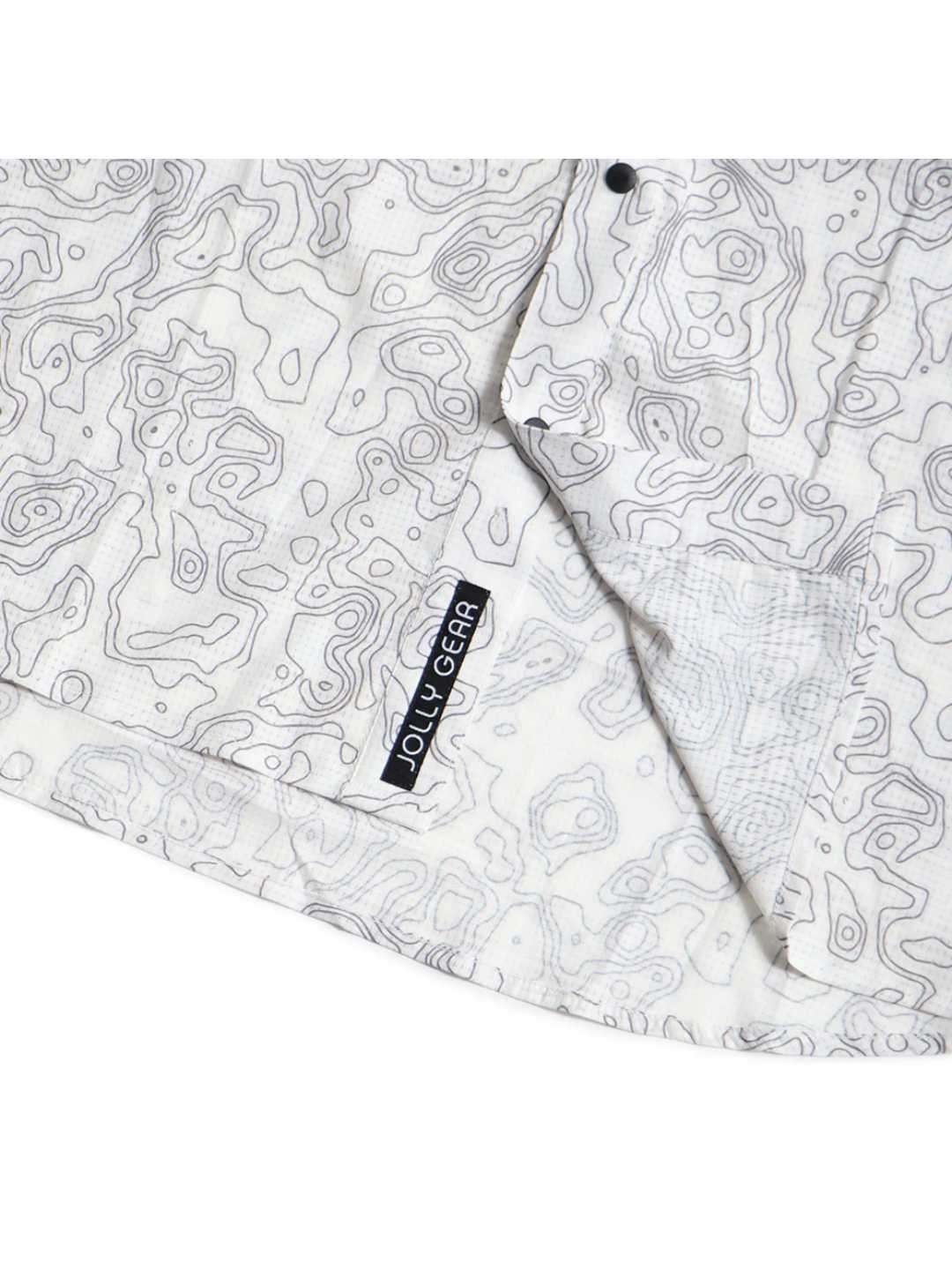TRIPLE CROWN BUTTON DOWN LONG SLEEVE #WHITE AND BLACK TOPO [TC’BDPB-LS2]｜Jolly Gear