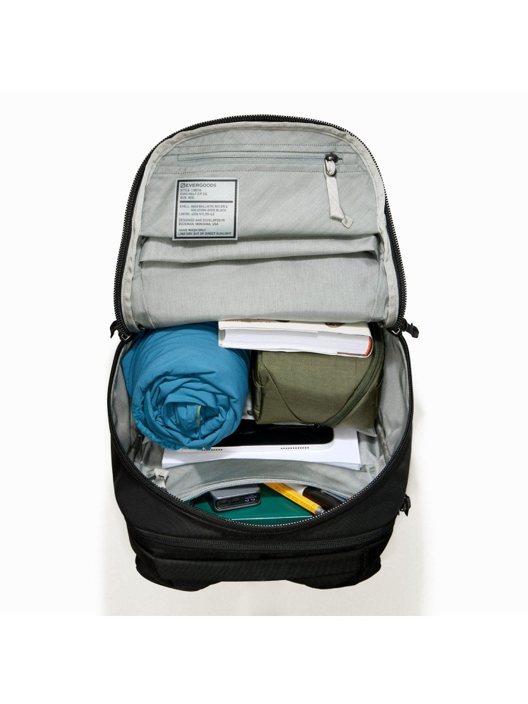 CIVIC HALF ZIP 22L #Solution Dyed Black [CHZ22]｜EVERGOODS