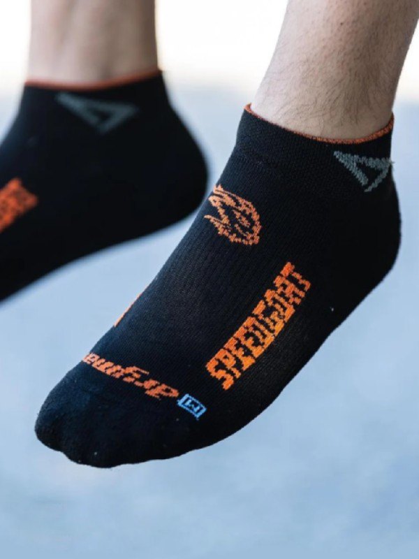 LiteTrail Running MiniCrew #Black/Foliage Green/Orange-speed goat- [DRY233-018023-BLK004]｜DRYMAX