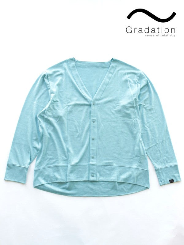 With Cardigan #LITE BLUE [GR420201]｜Gradation