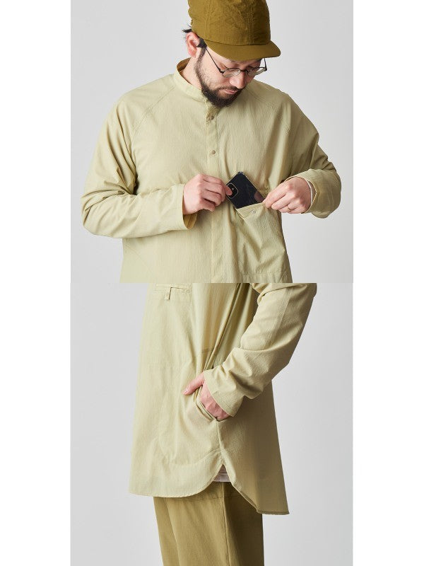 軽くて涼しいロングシャツ #アオシロツルバミ [021070]｜AXESQUIN【Outlet_30】