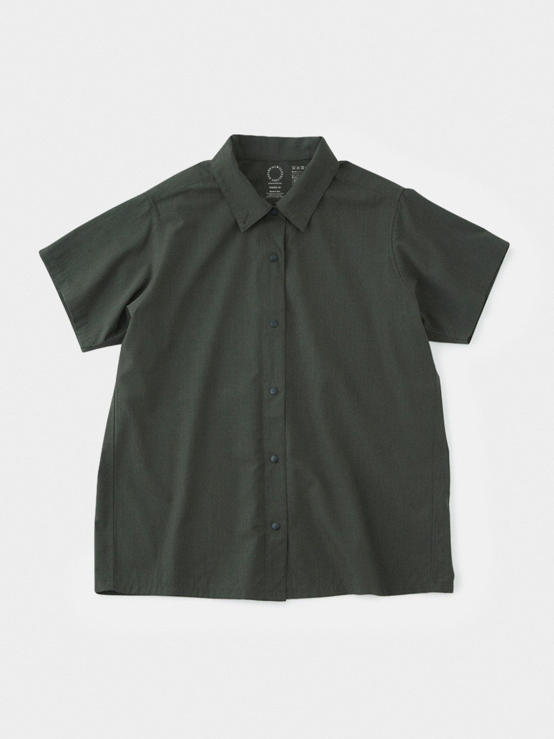 Women's Bamboo Short Sleeve Shirt #Dark Olive｜山と道