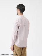 ギンガムサッカーのバンドカラーシャツ #ロクショウ [21116]｜AXESQUIN