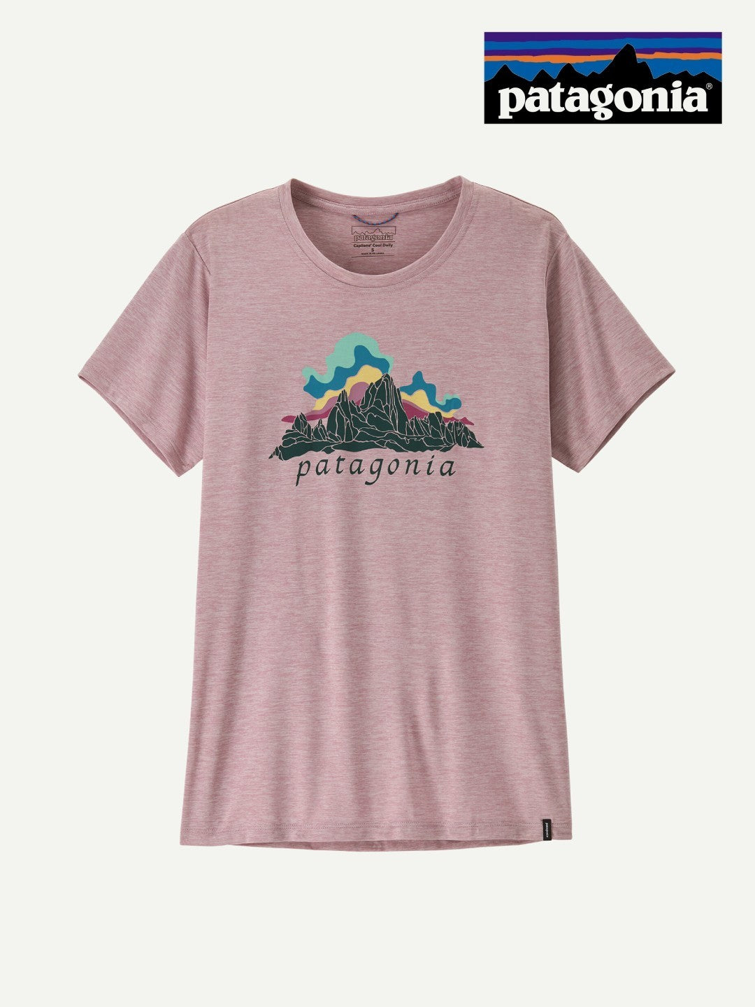 Women's Cap Cool Daily Shirt - Fitz Roy Nimbus #QVLT [45486]｜patagonia