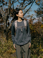 Smooth Wool T-Shirt Long Sleeve 2 #Volcanic Gray｜HERENESS