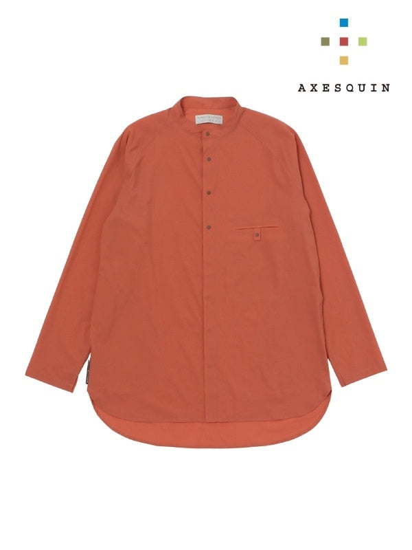 軽くて涼しいロングシャツ #マンゴ [21101]｜AXESQUIN