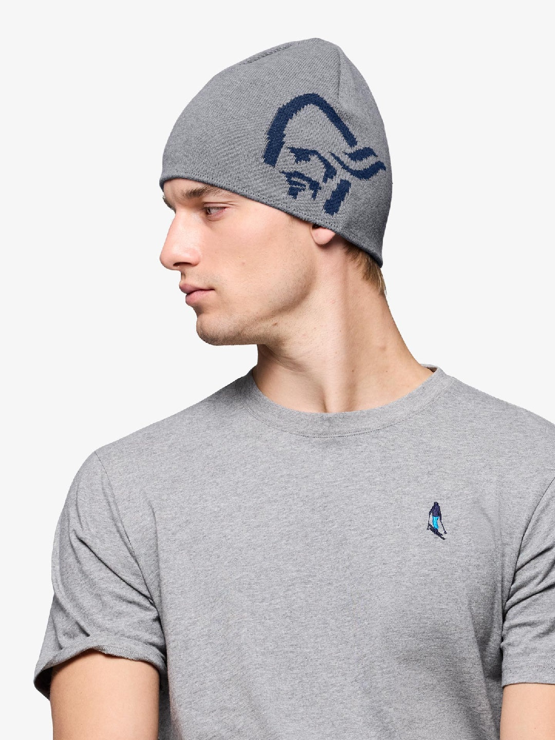 /29 mid cotton logo Beanie #Grey Melange [5217-23]｜Norrona