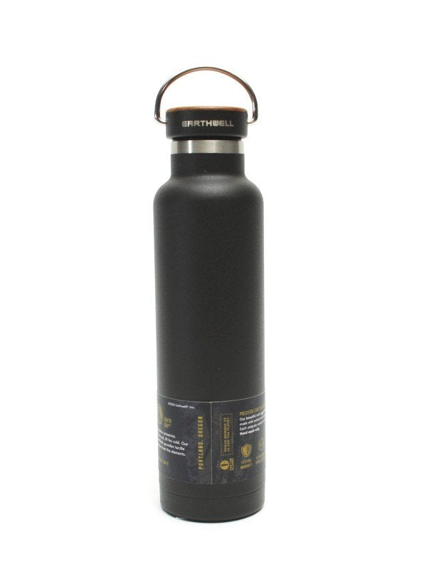 22oz Woodie Walnut Bottle #Volcanic Black｜EARTHWELL【Outlet_30】