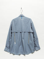 WIND BIG SHIRT #73 BL×GY [PS251016]｜PAPERSKY WEAR