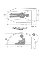 Soul 1P tent 30cm shorter Poles Bikepacking version #Granite Gray｜BIG SKY INTERNATIONAL