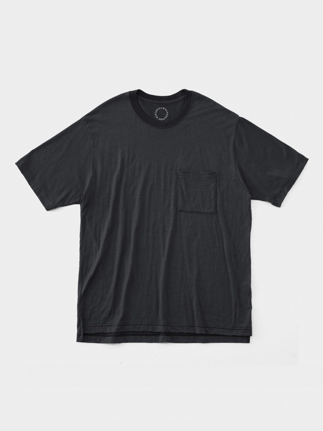 100% Light Merino Pocket T-shirt #Charcoal｜山と道