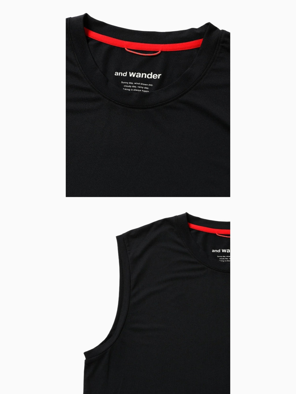 Altra×and wander tank top #black/010 [6164505]｜and wander