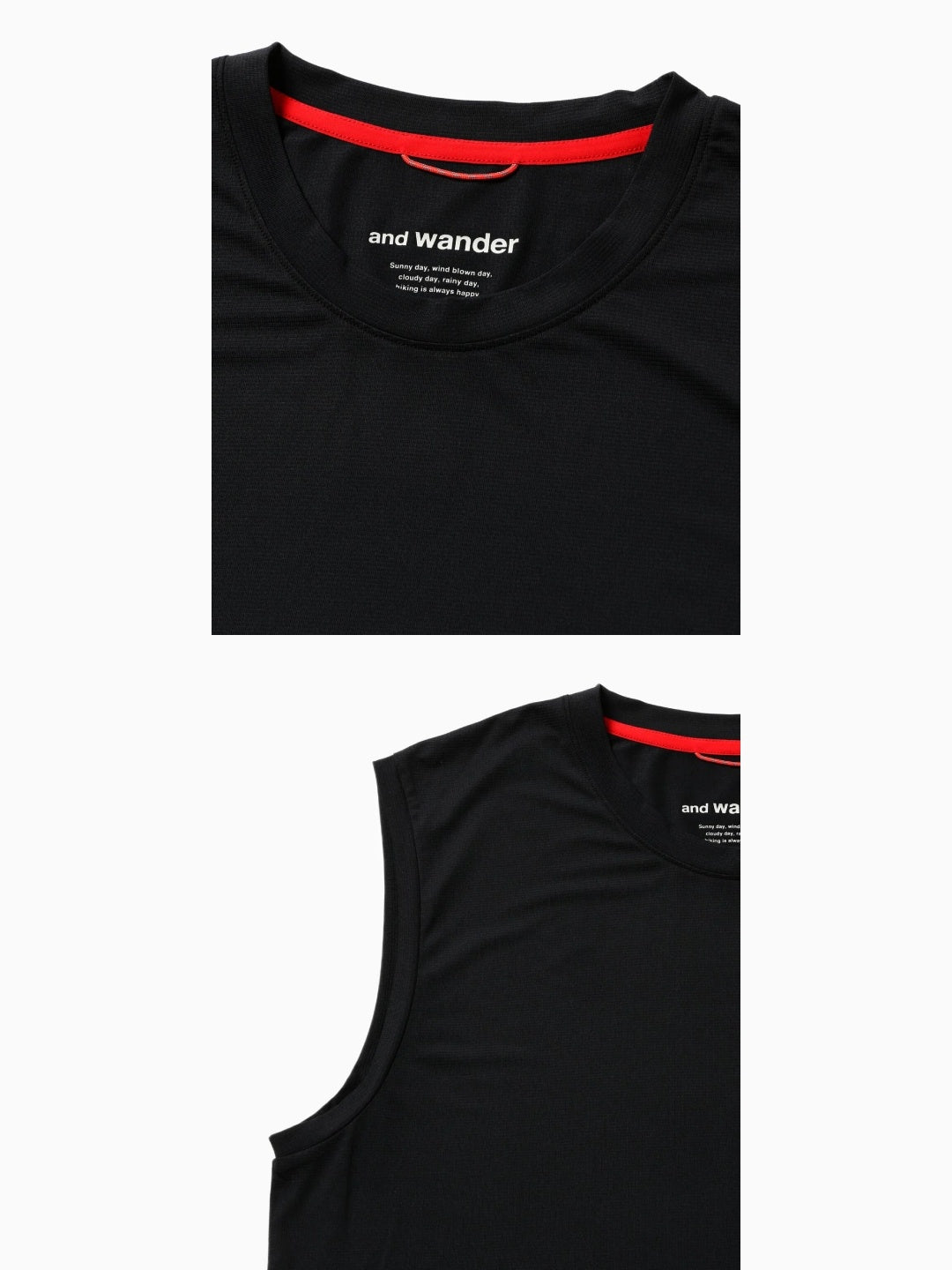 Altra×and wander tank top #black/010 [6164505]｜and wander