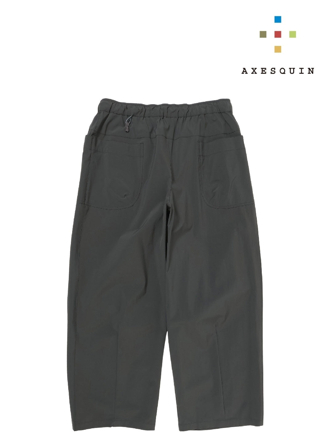 三線　アウトドアにも ソフトシェルのカーブパンツ #オリーブネズミ [22048]｜AXESQUIN
