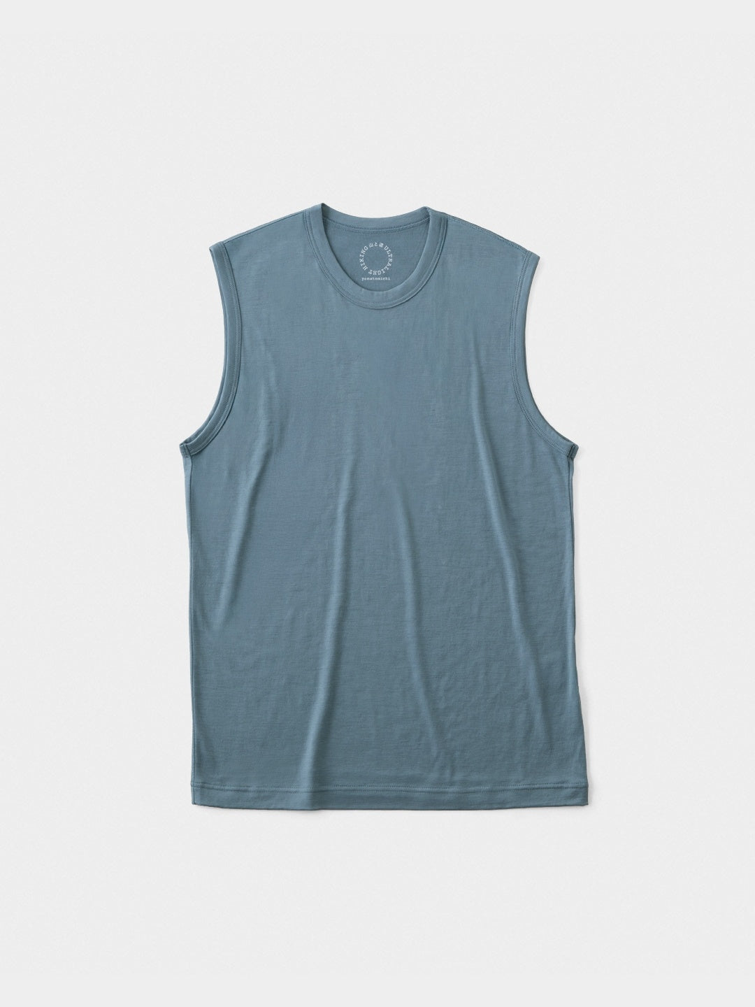 Men's 100% Light Merino Sleeveless #Blue Gray｜山と道
