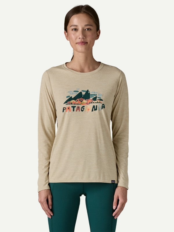 Woman's Long-Sleeved Cap Cool Daily Graphic Shirt #FFPX [45205]｜patagonia