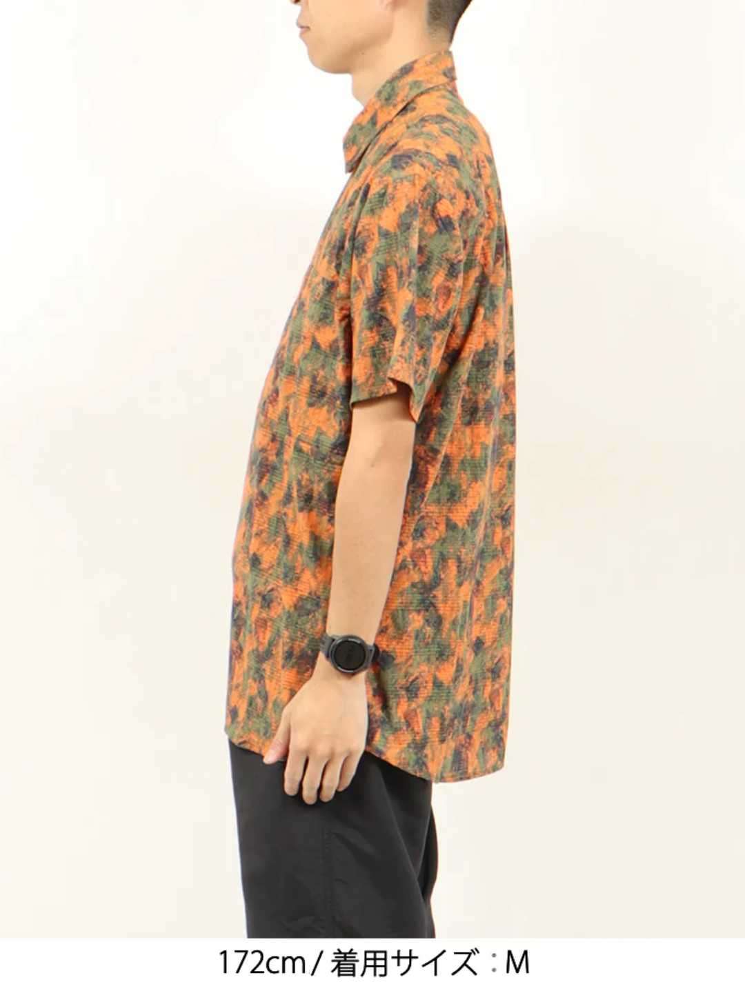 TRIPLE CROWN ZIP DOWN SHORT SLEEVE #ABSTRACT ORANGE CAMO [TC’BD-USS]｜Jolly Gear