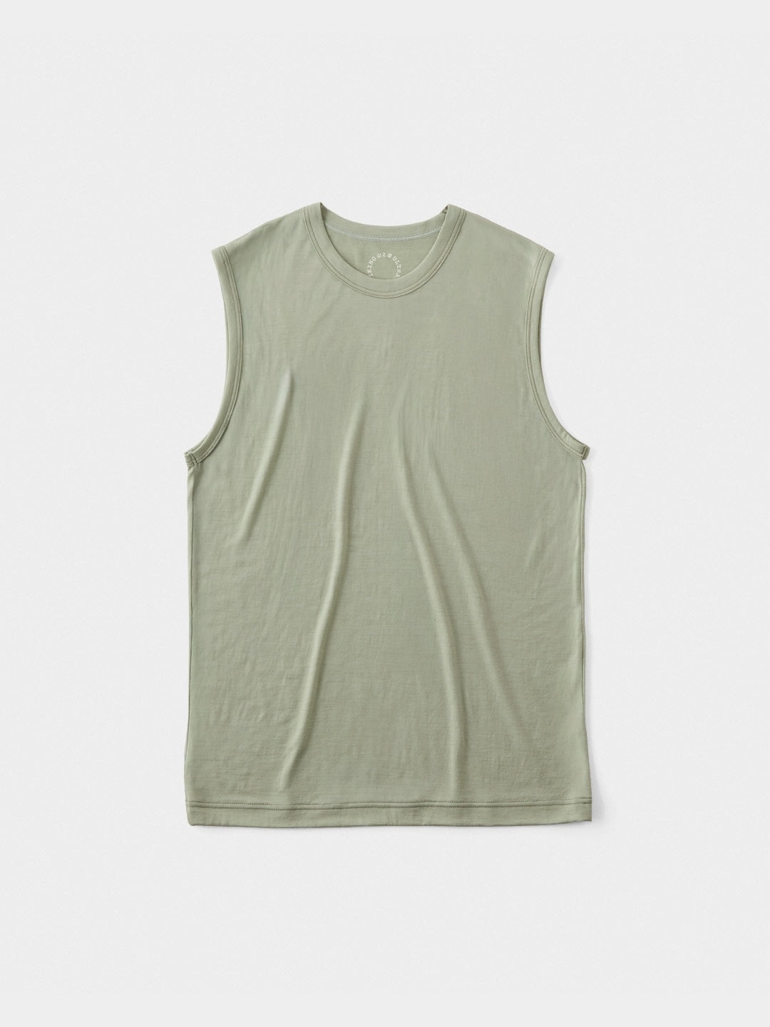 Men's 100% Light Merino Sleeveless #Seagrass｜山と道