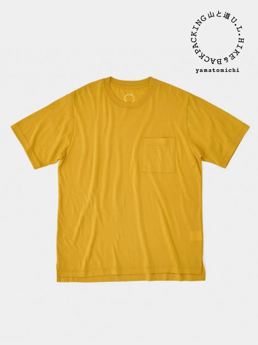 100% Merino Light Crew Neck Pocket #Mustard｜山と道