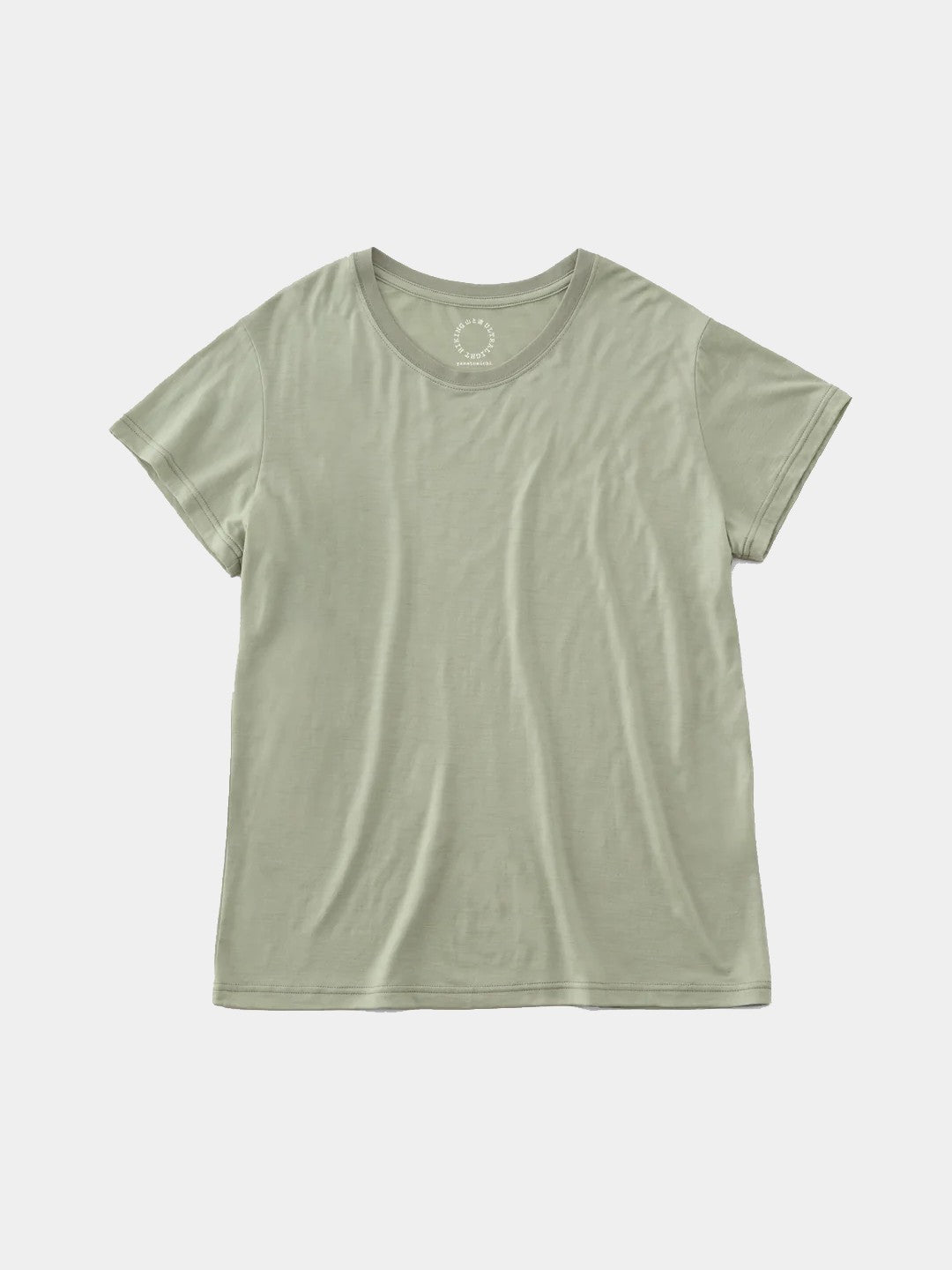 Women's 100% Light Merino French Sleeve #Seagrass｜山と道