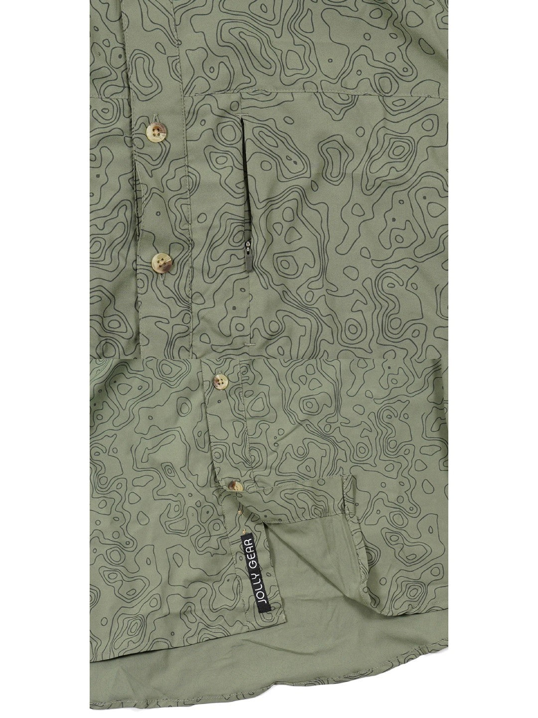 TRIPLE CROWN BUTTON DOWN LONG SLEEVE #Green Topo｜Jolly Gear