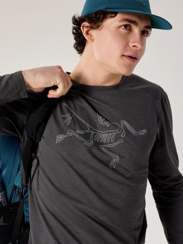 Cormac Logo LS M #Black Heather / Solitude [X00000845202]｜ARC'TERYX