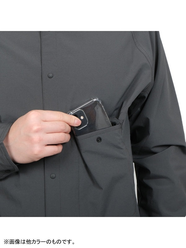 ソフトシェルのバンドカラーシャツ #ハイジロ [021091]｜AXESQUIN